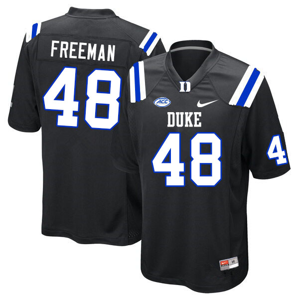 Men #48 Tre Freeman Duke Blue Devils College Football Jerseys Sale-Black